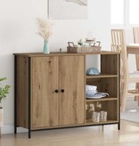 VidaXL Dressoir Artisan Eiken 100 x 33 x 75 cm Bewerkt hout