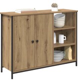 VidaXL Dressoir Artisan Eiken 100 x 33 x 75 cm Bewerkt hout