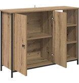VidaXL Dressoir Artisan Eiken 100 x 33 x 75 cm Bewerkt hout