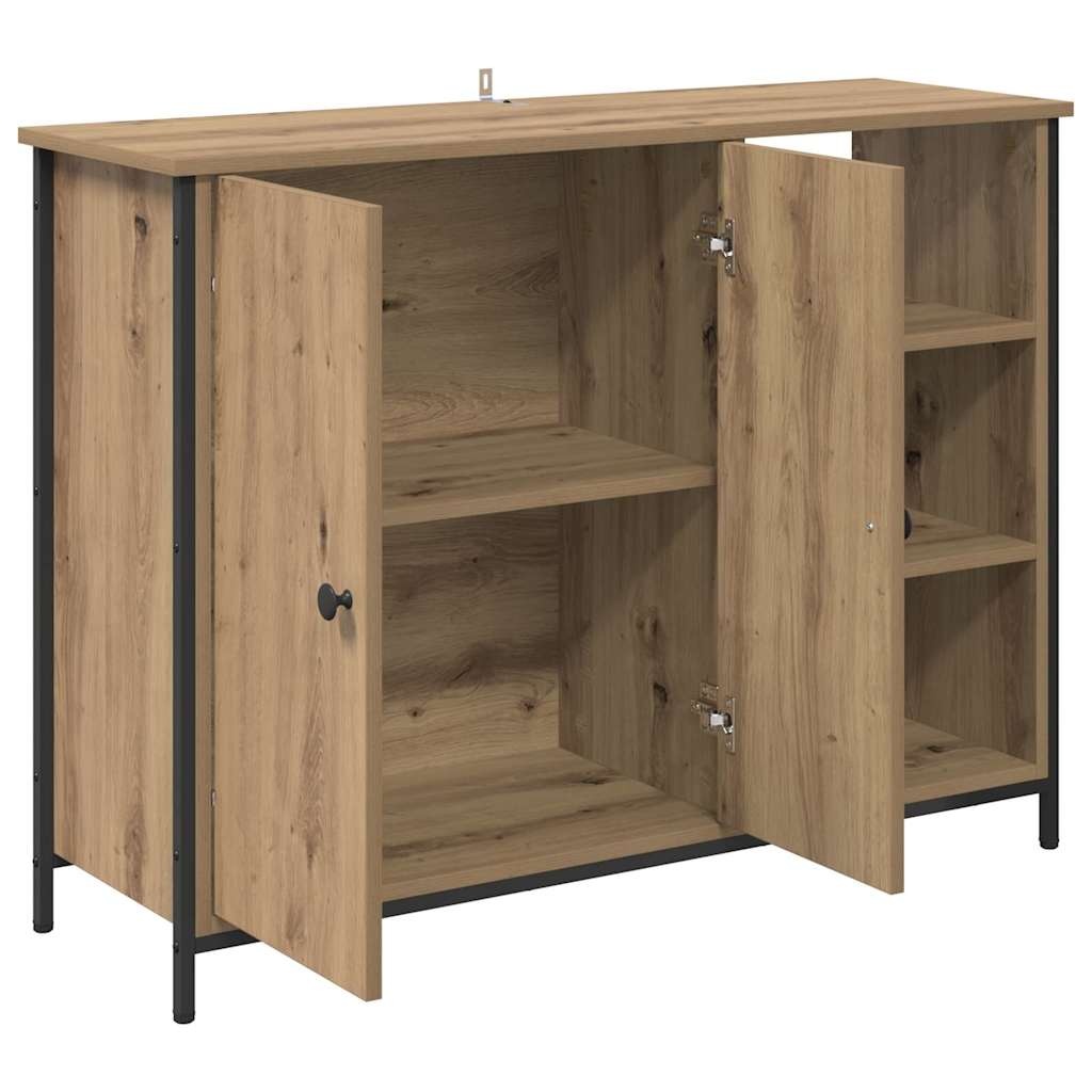 VidaXL Dressoir Artisan Eiken 100 x 33 x 75 cm Bewerkt hout