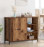 VidaXL Dressoir Oud Hout 100 x 33 x 75 cm Bewerkt hout