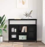 VidaXL Dressoir Zwart Eiken 100 x 35 x 80 cm Bewerkt hout