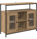 VidaXL Dressoir Artisan Eiken 100 x 35 x 80 cm Bewerkt hout