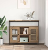 VidaXL Dressoir Artisan Eiken 100 x 35 x 80 cm Bewerkt hout