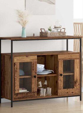 VidaXL Dressoir Oud Hout 100 x 35 x 80 cm Bewerkt hout