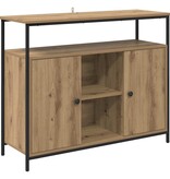 VidaXL Dressoir Artisan Eiken 100 x 35 x 80 cm Bewerkt hout