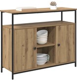 VidaXL Dressoir Artisan Eiken 100 x 35 x 80 cm Bewerkt hout