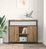 VidaXL Dressoir Artisan Eiken 100 x 35 x 80 cm Bewerkt hout