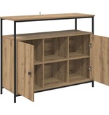 VidaXL Dressoir Artisan Eiken 100 x 35 x 80 cm Bewerkt hout