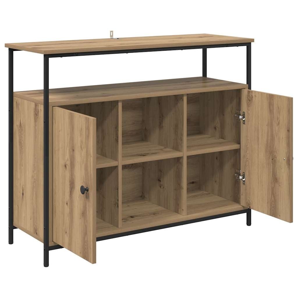 VidaXL Dressoir Artisan Eiken 100 x 35 x 80 cm Bewerkt hout