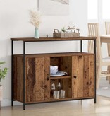 VidaXL Dressoir Oud Hout 100 x 35 x 80 cm Bewerkt hout