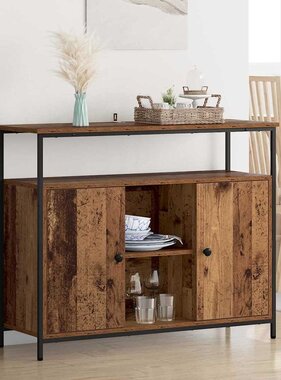 VidaXL Dressoir Oud Hout 100 x 35 x 80 cm Bewerkt hout
