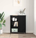 VidaXL Dressoir Zwart Eiken 70 x 30 x 80 cm Bewerkt hout