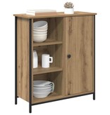 VidaXL Dressoir Artisan Eiken 70 x 30 x 80 cm Bewerkt hout