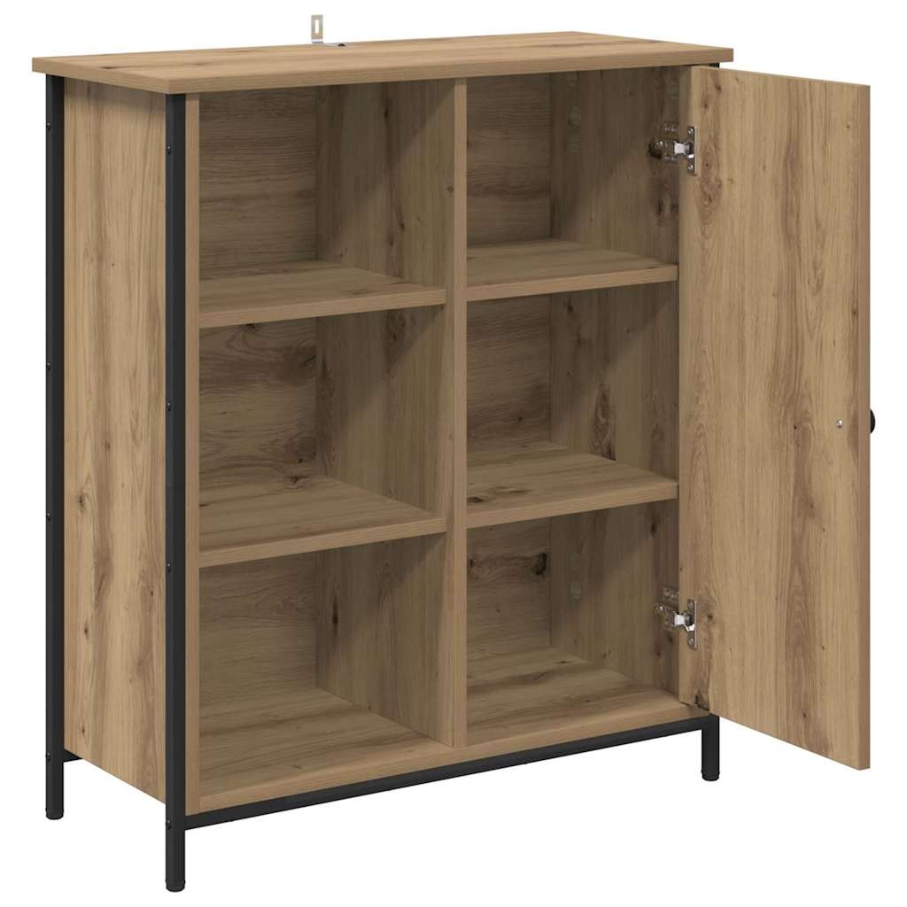 VidaXL Dressoir Artisan Eiken 70 x 30 x 80 cm Bewerkt hout