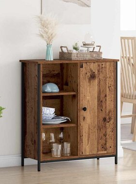 VidaXL Dressoir Oud Hout 70 x 30 x 80 cm Bewerkt hout