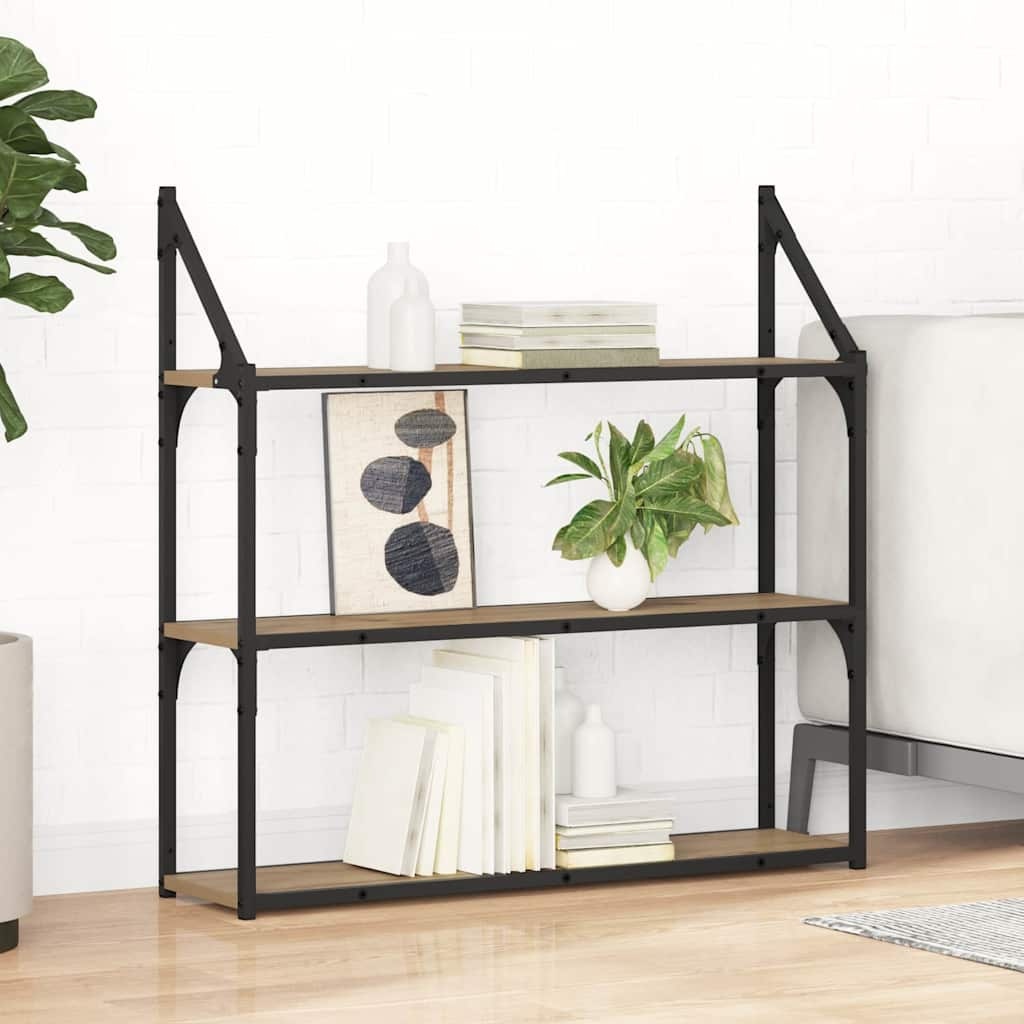 VidaXL Wandplank Artisan Eiken 80 x 21 x 78,5 cm Bewerkt hout