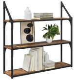 VidaXL Wandplank met plank Oud Hout 80 x 21 x 78,5 cm Bewerkt hout