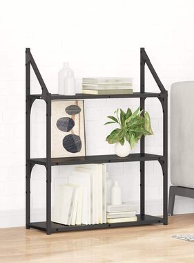 VidaXL Wandplank met plank Zwart Eiken 60 x 21 x 78,5 cm Bewerkt hout