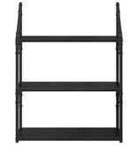 VidaXL Wandplank met plank Zwart Eiken 60 x 21 x 78,5 cm Bewerkt hout