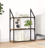 VidaXL Wandplank met plank Oud Hout 60 x 21 x 78,5 cm Bewerkt hout