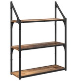 VidaXL Wandplank met plank Oud Hout 60 x 21 x 78,5 cm Bewerkt hout