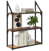 VidaXL Wandplank met plank Oud Hout 60 x 21 x 78,5 cm Bewerkt hout