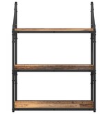 VidaXL Wandplank met plank Oud Hout 60 x 21 x 78,5 cm Bewerkt hout