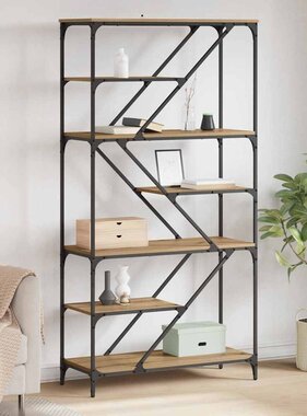 VidaXL Boekenkast Artisan Eiken 91 x 36 x 176 cm Bewerkt hout