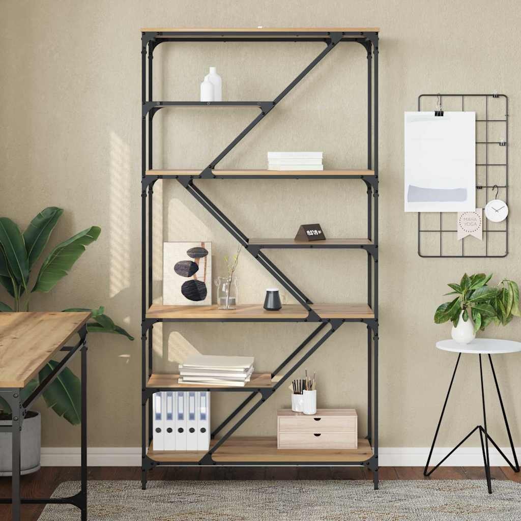 VidaXL Boekenkast Artisan Eiken 91 x 36 x 176 cm Bewerkt hout