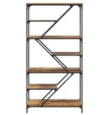 VidaXL Boekenkast Oud Hout 91 x 36 x 176 cm Bewerkt hout