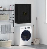 VidaXL Wandkast Zwart Eiken 69,5 x 34 x 90 cm Bewerkt hout