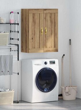 VidaXL Wandkast Artisan Eiken 69,5 x 34 x 90 cm Bewerkt hout