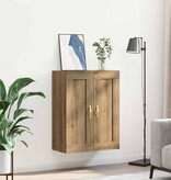 VidaXL Wandkast Artisan Eiken 69,5 x 34 x 90 cm Bewerkt hout