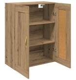 VidaXL Wandkast Artisan Eiken 69,5 x 34 x 90 cm Bewerkt hout