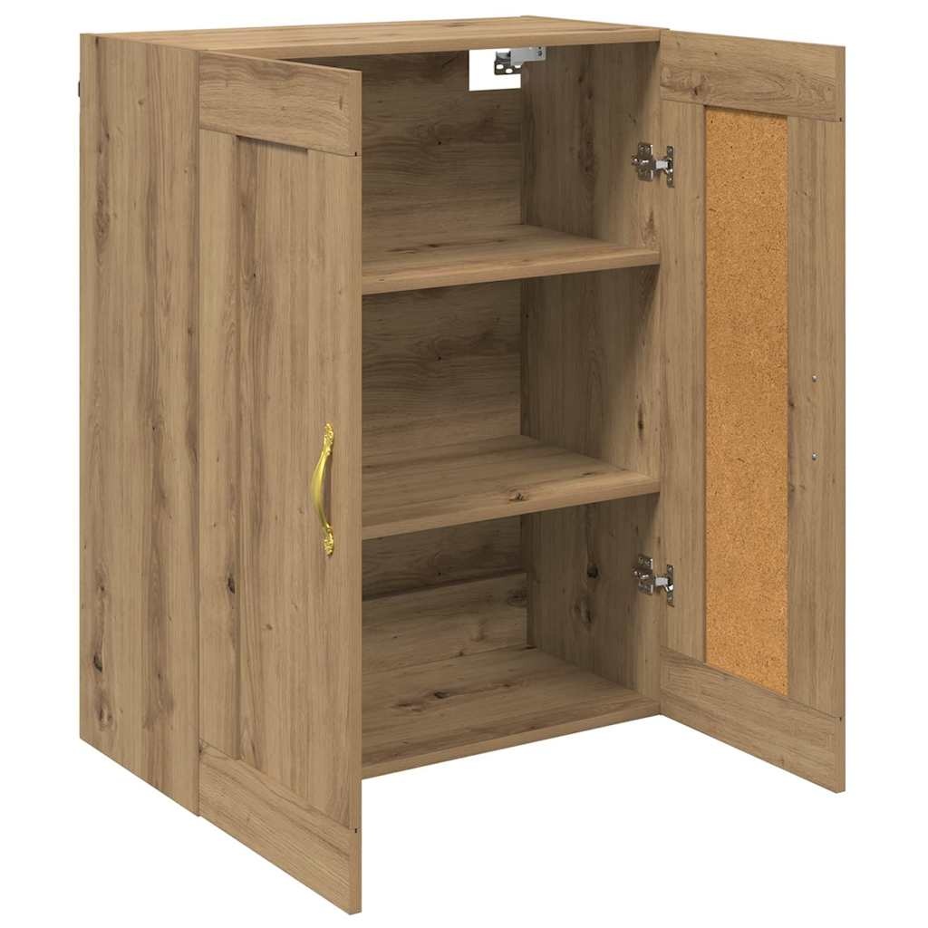 VidaXL Wandkast Artisan Eiken 69,5 x 34 x 90 cm Bewerkt hout