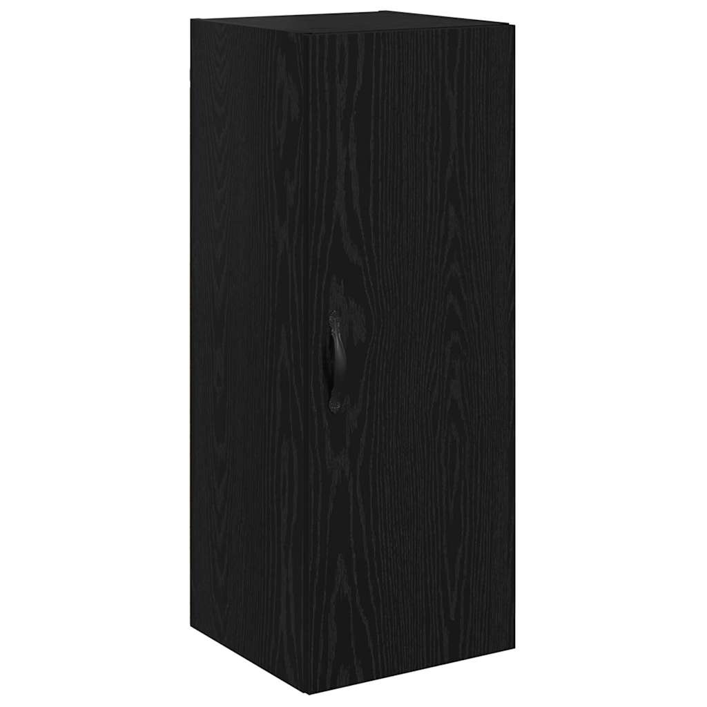 VidaXL Wandkast Zwart Eiken 34,5 x 34 x 90 cm Bewerkt hout