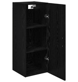 VidaXL Wandkast Zwart Eiken 34,5 x 34 x 90 cm Bewerkt hout