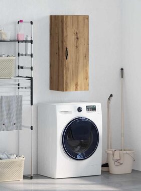 VidaXL Wandkast Artisan Eiken 34,5 x 34 x 90 cm Bewerkt hout