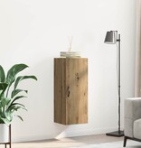 VidaXL Wandkast Artisan Eiken 34,5 x 34 x 90 cm Bewerkt hout