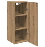 VidaXL Wandkast Artisan Eiken 34,5 x 34 x 90 cm Bewerkt hout