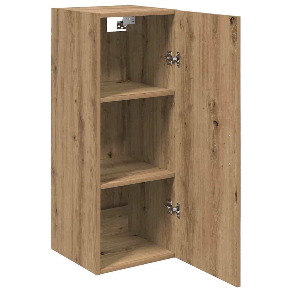 VidaXL Wandkast Artisan Eiken 34,5 x 34 x 90 cm Bewerkt hout
