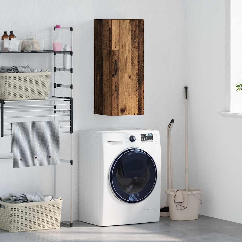 VidaXL Wandkast Oud Hout 34,5 x 34 x 90 cm Bewerkt hout