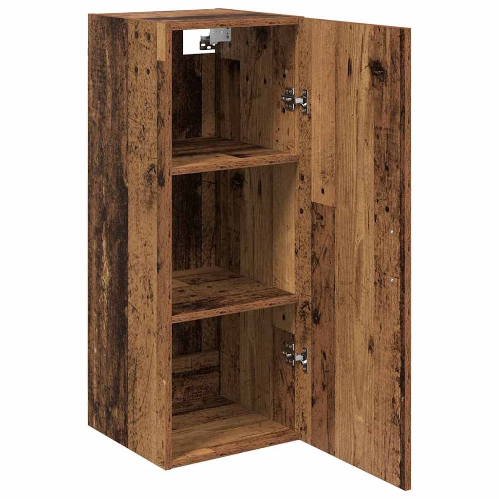 VidaXL Wandkast Oud Hout 34,5 x 34 x 90 cm Bewerkt hout