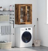 VidaXL Wandkast Oud Hout 69,5 x 34 x 90 cm Geengineerd Hout en Glas