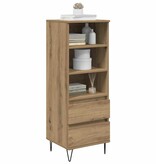 VidaXL Highboard met lade Artisan Eiken 40 x 36 x 110 cm Bewerkt hout