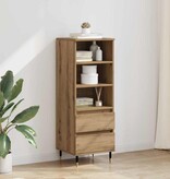 VidaXL Highboard met lade Artisan Eiken 40 x 36 x 110 cm Bewerkt hout