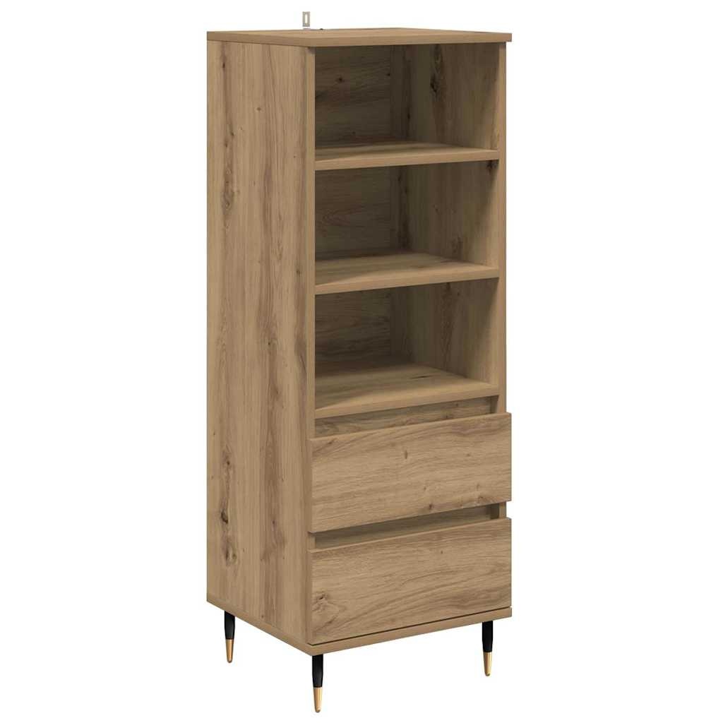 VidaXL Highboard met lade Artisan Eiken 40 x 36 x 110 cm Bewerkt hout