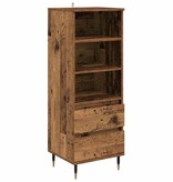 VidaXL Highboard met lade Oud Hout 40 x 36 x 110 cm Bewerkt hout