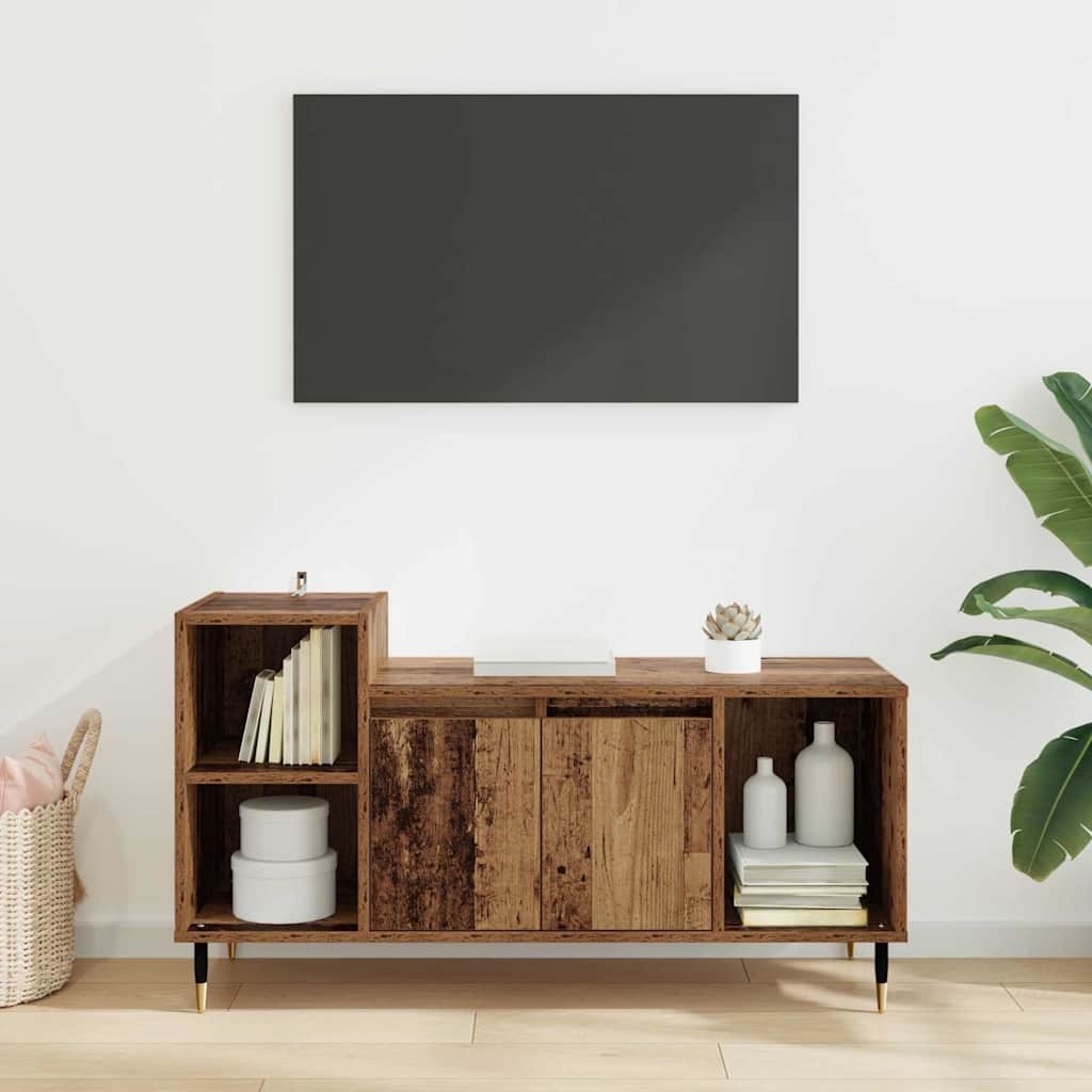 VidaXL TV-kast Oud Hout 100 x 35 x 55 cm Bewerkt hout